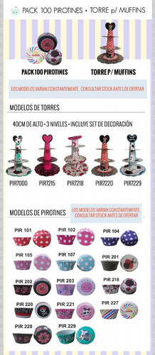 Pirotines Cupcakes Y Muffins X500 Unid Cotillon Sergio Once