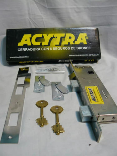 Cerradura Acytra 610 Parante Angosto Para Portones Y Rejas