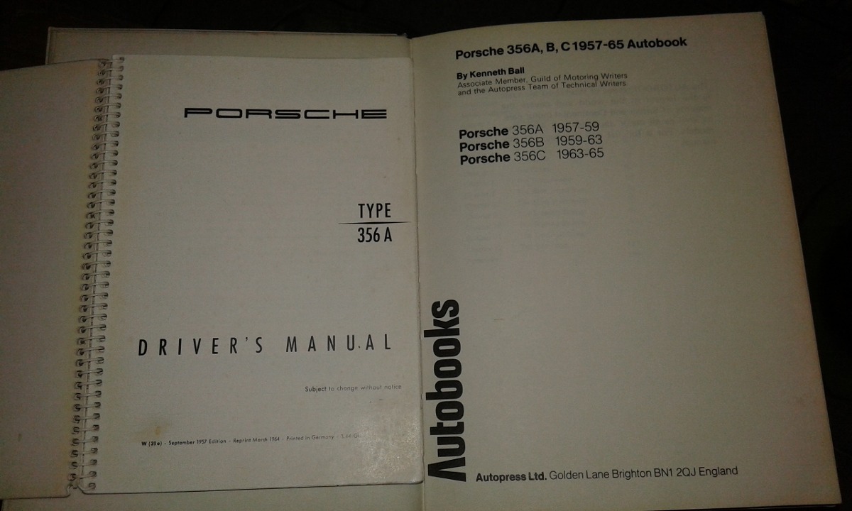 Driver Manual E Workshop Owner´s Porsche 356 A B C Originais | Mercado Livre