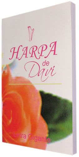 Harpa De Davi Letra Gigante -  Capa Brochura Flor Laranja