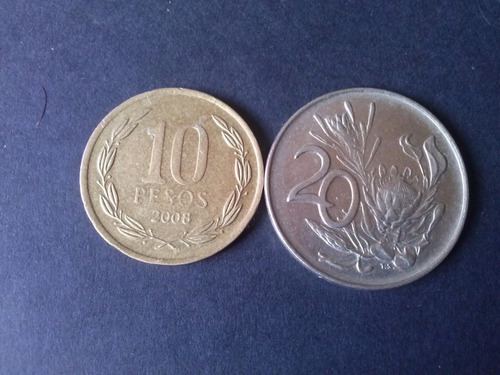 Moneda Sud-africa 20 Centavos 1976 Níquel Escasa (c41)