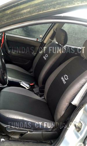 Funda Asiento Cuero Ecologico Logo Bordado Chevrolet Tracker