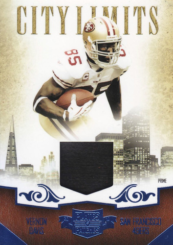 2010 P&p City Limits Prime Patch Vernon Davis 25/50 Te 49ers