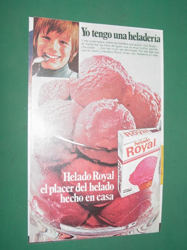 Publicidad Helado Royal Caja Yo Tengo Una Heladeria Niño
