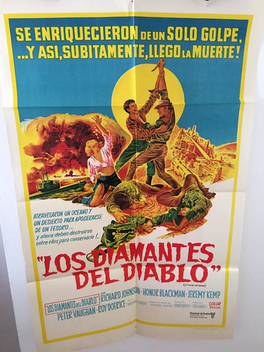 Afiche Original De Cine - Los Diamantes Del Diablo