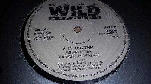 2 In Rhythm We Want Funk Vinilo Maxi Spain 1989