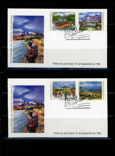 Sellos Postales De Chile. Ecoturismo En Parques Nacionales.