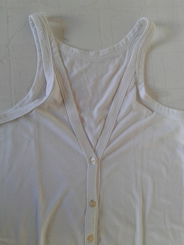 Musculosa Blanca De Algodon Talle M