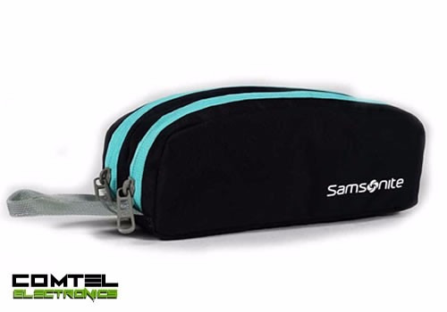 Cartuchera Escolar Samsonite Doble Cierre Azul Marino Menta