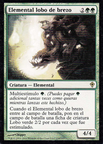 Carta Magic Elemental Lobo De Brezo