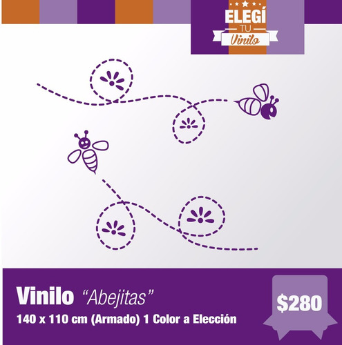 Vinilo Decorativo Infantil - Abejitas