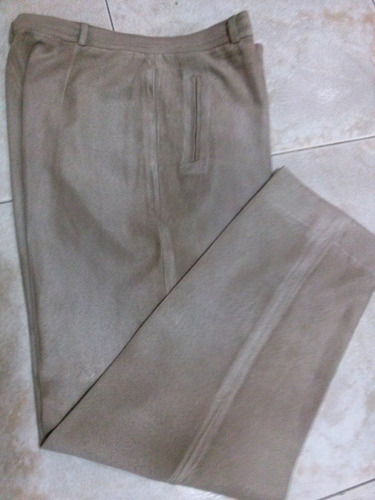 Pantalon De Vestir, Gamuzado T.44 Tostado. Excelente Estado