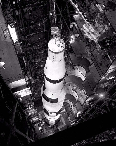 Lienzo Canvas Preparación Apolo 11 Saturno V Nasa 1969 60x50