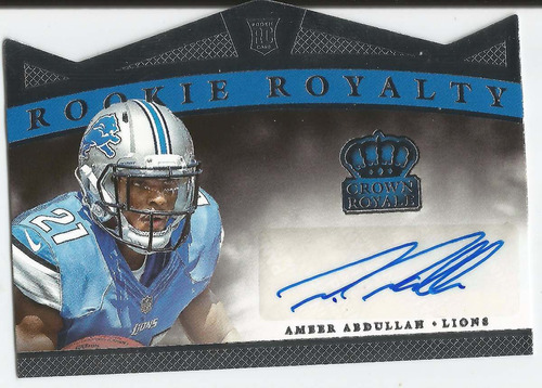 2015 Crown Royale Rc Ameer Abdullah Autografo /150 Rb Lions