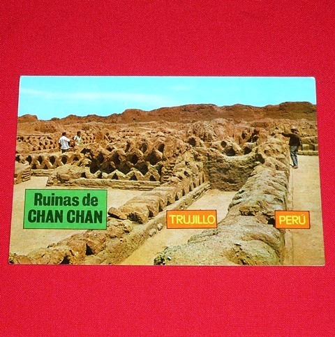 Antigua Postal Ruinas De Chan Chan Trujillo Perú 1985 Color