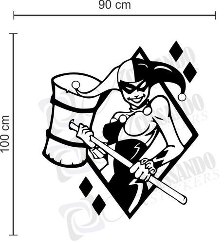 Adesivo Decorativo Parede Super Herói Harley Quinn Esquadrão