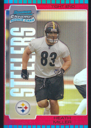 2005 Bowman Chrome Rc Red Refractor Heath Miller Steelers