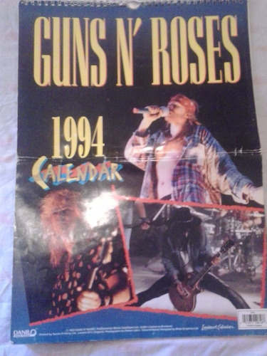 Guns N' Roses  Almanaque Orig Usa 94 Coleccionista Regalado!