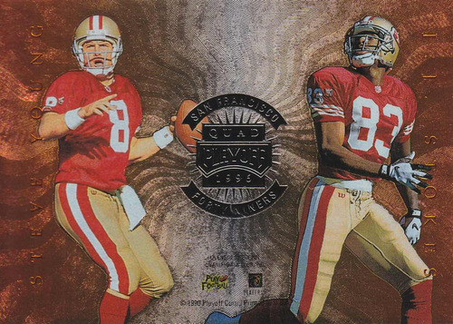1996 Absolute Steve Young Jerry Rice Floyd Loville 49ers