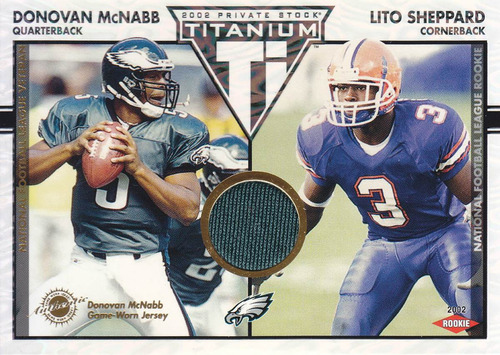 2002 Titanium Jersey Donovan Mcnabb Lito Sheppard /1000