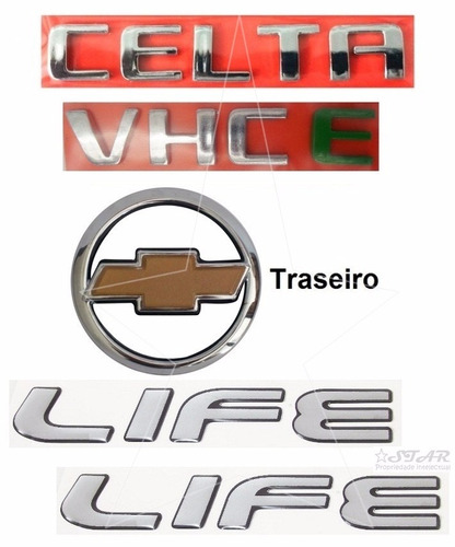 Símbolos Celta Vhce + Laterais Life + Mala - 2007 À 2011