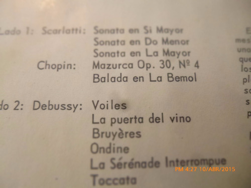 Vinilo Lp De Tapia Caballero - Pianista Chileno (u1045