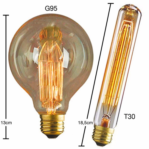 Imagem 4 de 6 de 7x Lâmpada Vintage Retrô Thomas Edison Filamento De Carbono
