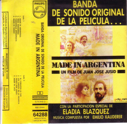 Made In Argentina Eladia Blazquez Cassette Brandoni Pvl