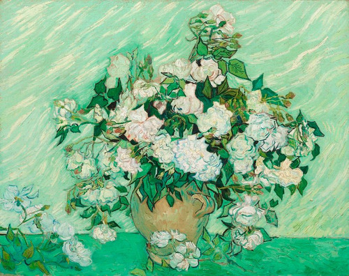 Van Gogh Foto Para Fazer Quadro 50cmx60cm Obra Rosas Parede