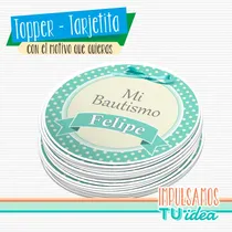 Comprar Bautismo Varón - Tarjetita Souvenir Bautismo Varón Imprimir
