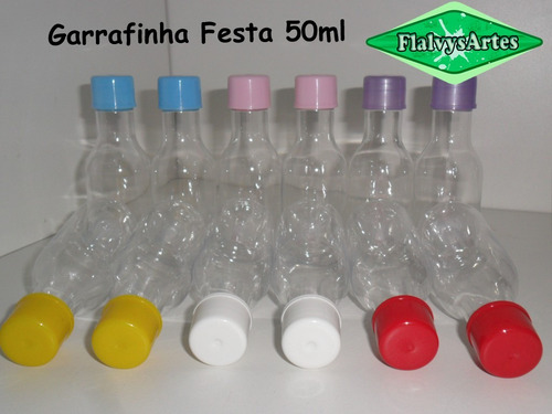 100 Garrafinha 50ml C/ Tampa Lembrancinha De Festa