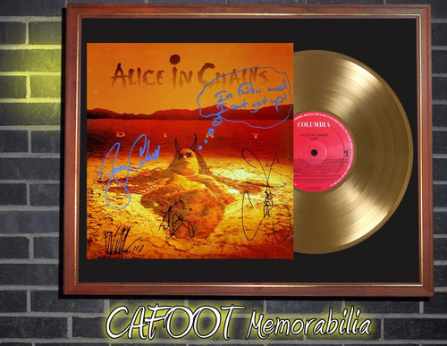 Alice In Chains Dirt Tapa Lp Firmada Y Disco De Oro Marco