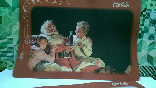 Par De Tapetes Navidad Coca Cola Vintage/ Colección