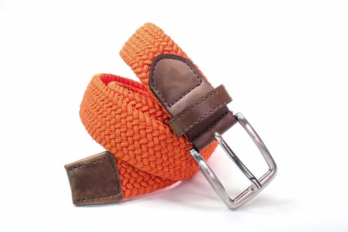 Cinturón Hombre Trenzado Naranja Magnus Mmxv Elástico