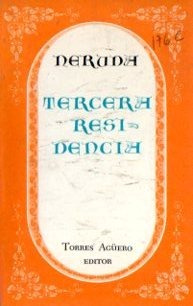 Pablo Neruda - Tercera Residencia - Librito 11 X 7 Cm