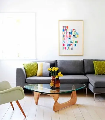 Mesa Noguchi De Madera Con Vidrio 10 Mm Hormigaemergente