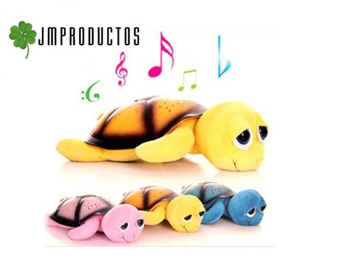 Tortuga Peluche Luminosa Y Musical Espantacuco Con Cable Usb