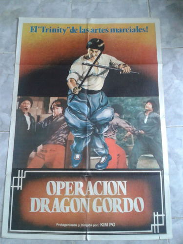Operación Dragon Gordo Kim Pomarcial Karate Poster Original