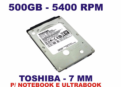 Hd 500gb  Notebook Slim - 7mm Toshiba - Mq01abf050