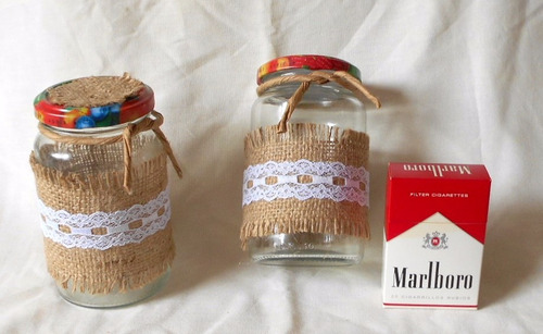 M125 Frascos Decorados Con Tapa Shabby Chic Souvenirs Regalo