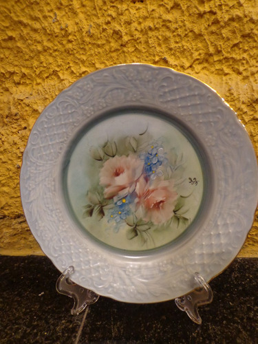 Antigo Prato Parede Em Porcelana - R 0430