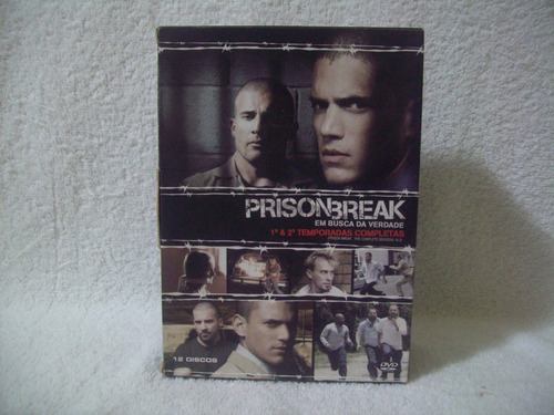 Box Com 12 Dvds Originais Prison Break- 1ª E 2ª Temporadas