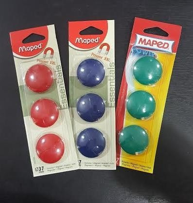 Imanes Heladera Maped Set X3 Azul Rojo O Verde