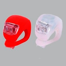 Set De 2 Luces Silicona Led Para Bicicletas Blanco Y Rojo 3