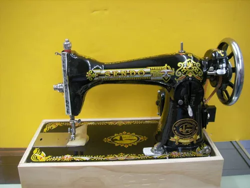 Caja de Costura de Madera con cajón Maquina de coser 20x15x20 cms