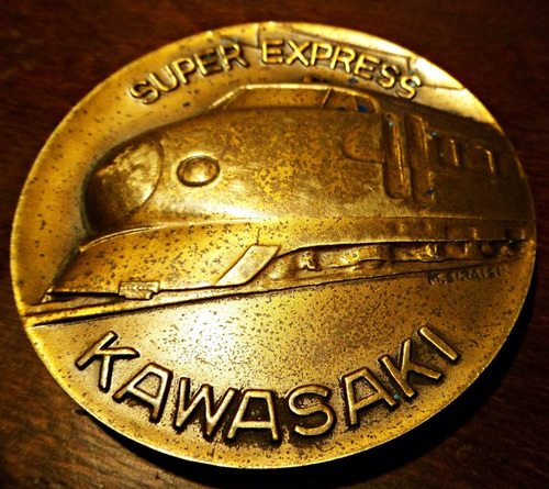 Medalla Tren Super Express Kawasaki Japon 1964 Tokaido Line