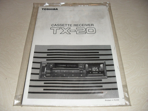 Manual  Instruções  Toshiba  Cassette  Receiver  Tx-20