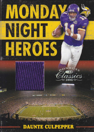 2006 Classics Mnf Jersey Daunte Culpepper Qb Vikings 43/250