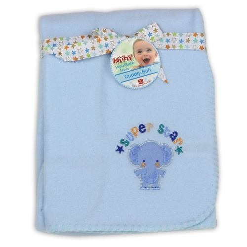 Manta Nuby Azul Elefante Cobija Sabana Ropa Bebe Niño Niña