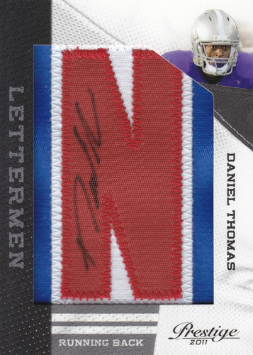 2011 Prestige Lettermen College Autografo Daniel Thomas Rb